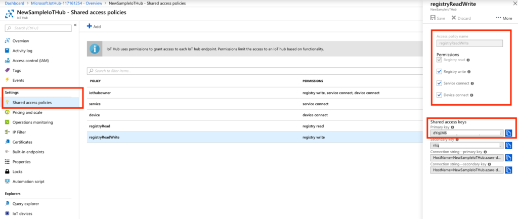 IoT Hub Key